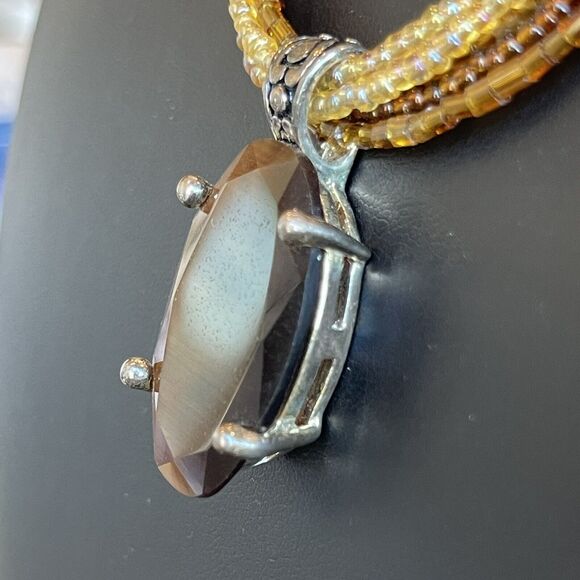 BEAUTIFUL PREMIER DESIGNS JEWELRY WITH YELLOW SEED BEADS (SOLANO) NECKLACE - Picture 4 of 5